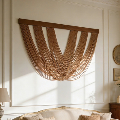 Solid lor Wood Board Tassel Tapestry Home Wall Wall Hanging