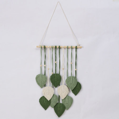 Strictly Selected Creative Hand-woven tton Rope Leaf Tapestr
