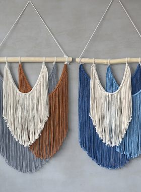 Home Stay Decorative Wall Tapestry Hand Woven Tassel Tapestr