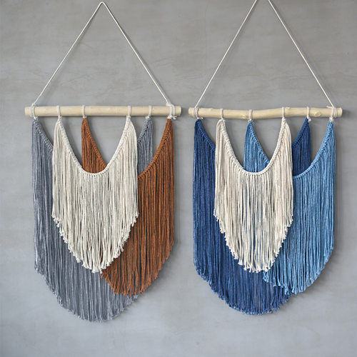 Home Stay Decorative Wall Tapestry Hand Woven Tassel Tapestr