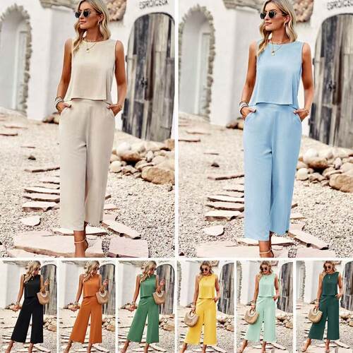 Fashion Suit Women's 2025 Elegant Sleeveless Elegant Casual