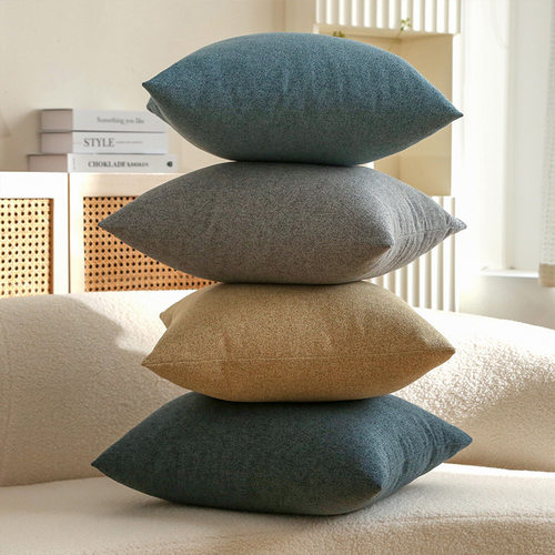 Wind Simple Solid lor tton Linen  Case Sofa Cushion ver Wais