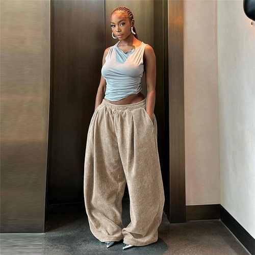 2026 Women's Fashion Sreet Photo High Waist Loose Straight C