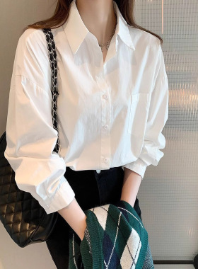 White Female High-end Jk Uniform Lapel All-match Professiona