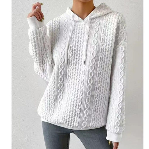 2026 Women Casual mforle Jacquard Large Size Round Neck