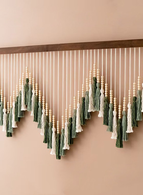 Wind Tassel Wall Decoration Hand Woven Tapestry Background D