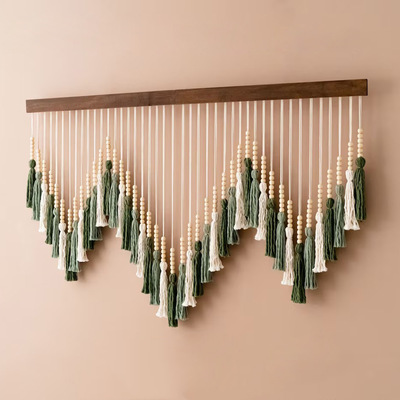 Wind Tassel Wall Decoration Hand Woven Tapestry Background D