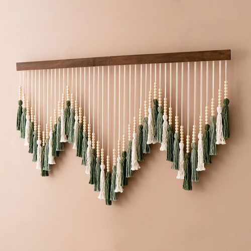 Wind Tassel Wall Decoration Hand Woven Tapestry Background D
