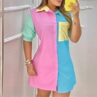 2026 Pocketed Tie-dye Contrast-color Women’s Clothing