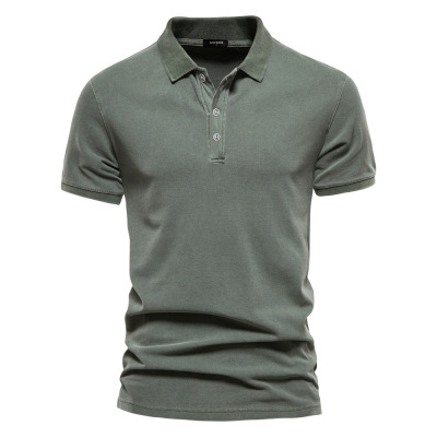 Fashion Casual Men's Pure tton Solid lor Short-sleeved Shirt