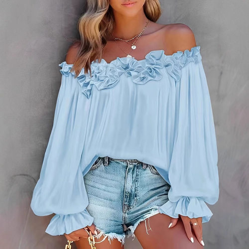 2026 Early Elegant Style Casual Ruffle Off-shoulder Women’s