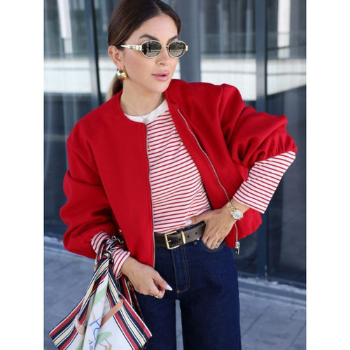 2026 Fashionable Versatile Soft Bomber Jacket For Women