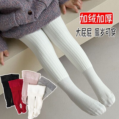 Baby Leggings Plus Velvet And Thickened Baby Pantyhose Large