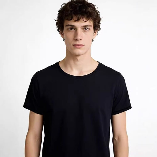 Hot Solid lor T-shirt Men's Loose All-match Casual