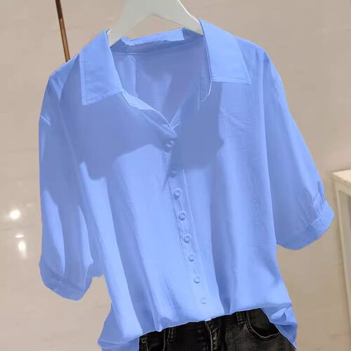 Solid lor Short-sleeved Ice Silk Women's Thin Large Size Loo