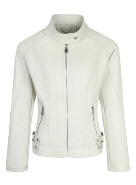 Hot Selling Large Size Women's Pu Motorcycle Slim Stand llar