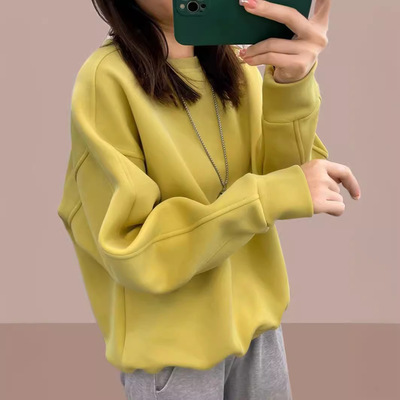 Women's Sweatshirt 2024 Casual Women's ops Hoodless Pullover