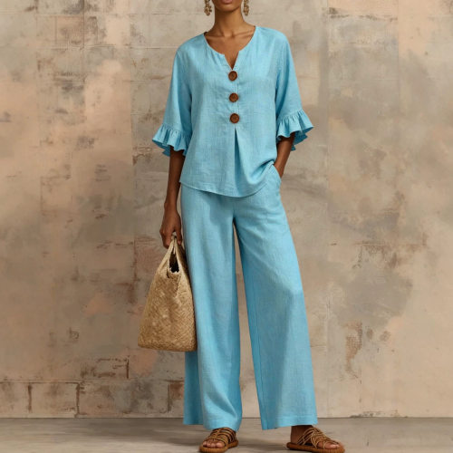 2026 Station Casual Suit Women's Solid lor Fashion Pants Two