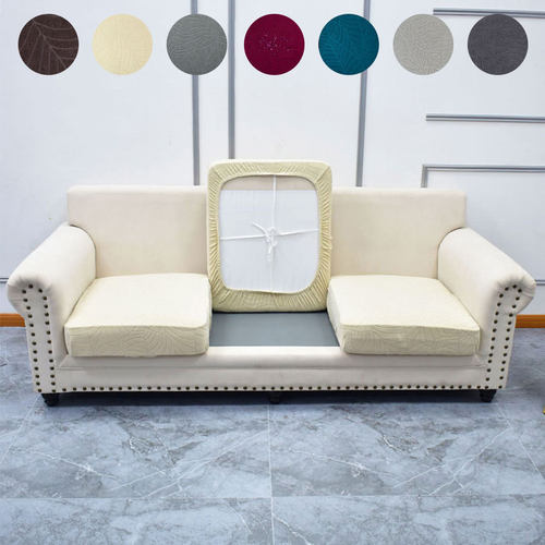 1pc Waterproof Jacquard Leaf Sofa Cushion ver Furniture Prot