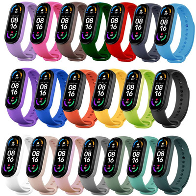 Strap for Xiaomi Mi Band 7 6 5 4 3 Sport Bracelet watch Sili