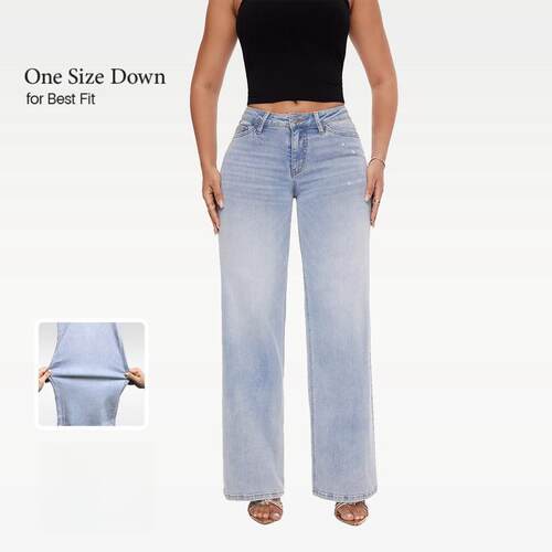 Tk Original Narrow Wide Leg Pants High Waist Hip Lift Straig