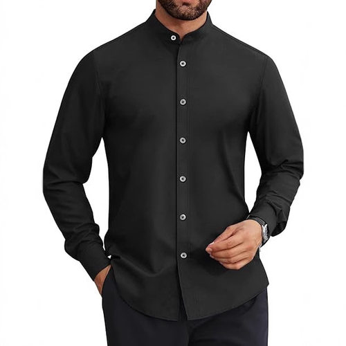 2026 Men's Stand llar Solid lor Digital Printing Men's Busin