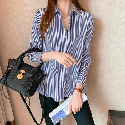 Early Striped Women's Design Niche Business Attire Shirt, Ve