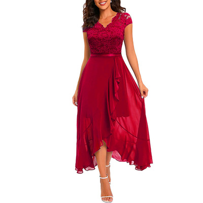 Lace Banquet Long Dress Party Evening Bridesmaid Dress
