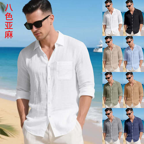 Men's Casual Beach Linen Casual Lel Men
