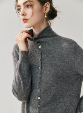 Fluffy Cloud-like Cashmere Wool Curled Cardigan, Lazy Two-we