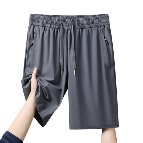 Tianbing Silk Shorts Men's Thin Large Size Loose Running Qui