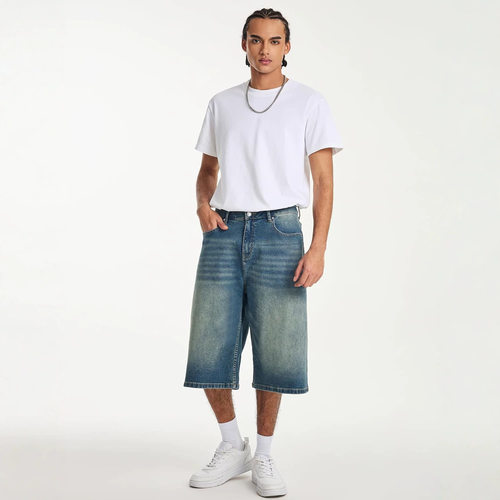 2026 Men's Dummy Denim Shorts Fashion All-match Daily mmuter