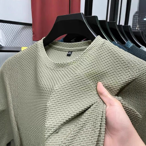 Ice Silk Short-sleeved T-shirt Men's Round Neck Breathable M