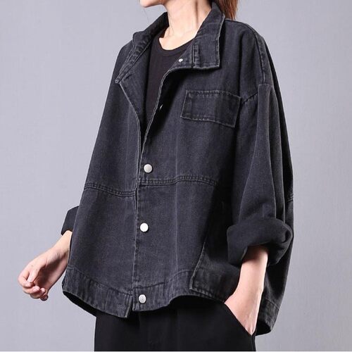 2026 Denim Jacket For Women Korean Style Loose Large Size Li