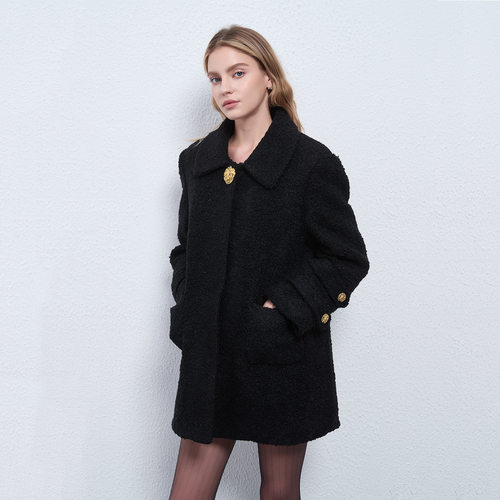 Down Liner 50% Wool, Second-hand Metal Buttons,  Style Girl
