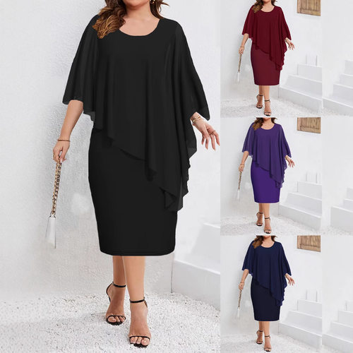 2026 Women's Solid lor Sleeveless Chiffon Shawl Hip Large Si