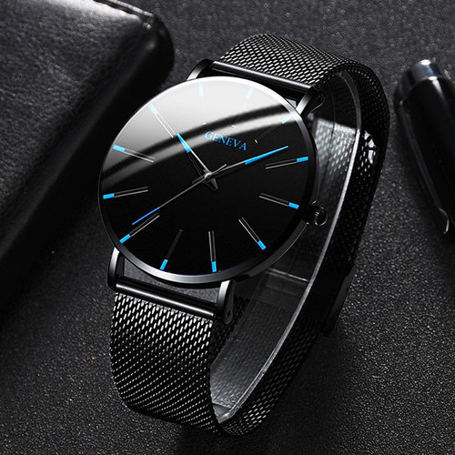Hot-selling Fashion Blue Needle Men's Watch Men's Watch Quar