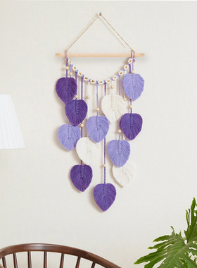 Bohemian Wall Decorative Tapestry Hand-woven Flower Leaf Tap