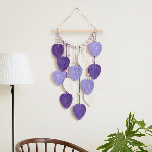 Bohemian Wall Decorative Tapestry Hand-woven Flower Leaf Tap