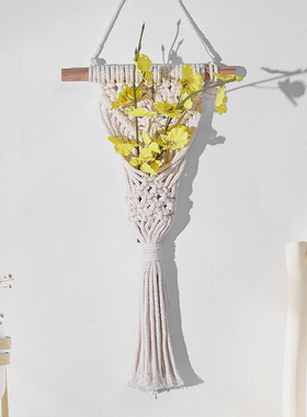 Ins Handmade Woven Dried Flower Decorative Net Bag Homestay
