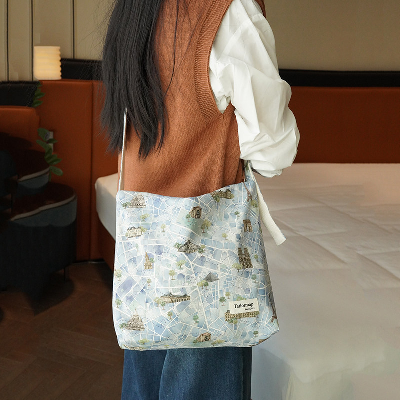 复古艺术印花纯棉布袋