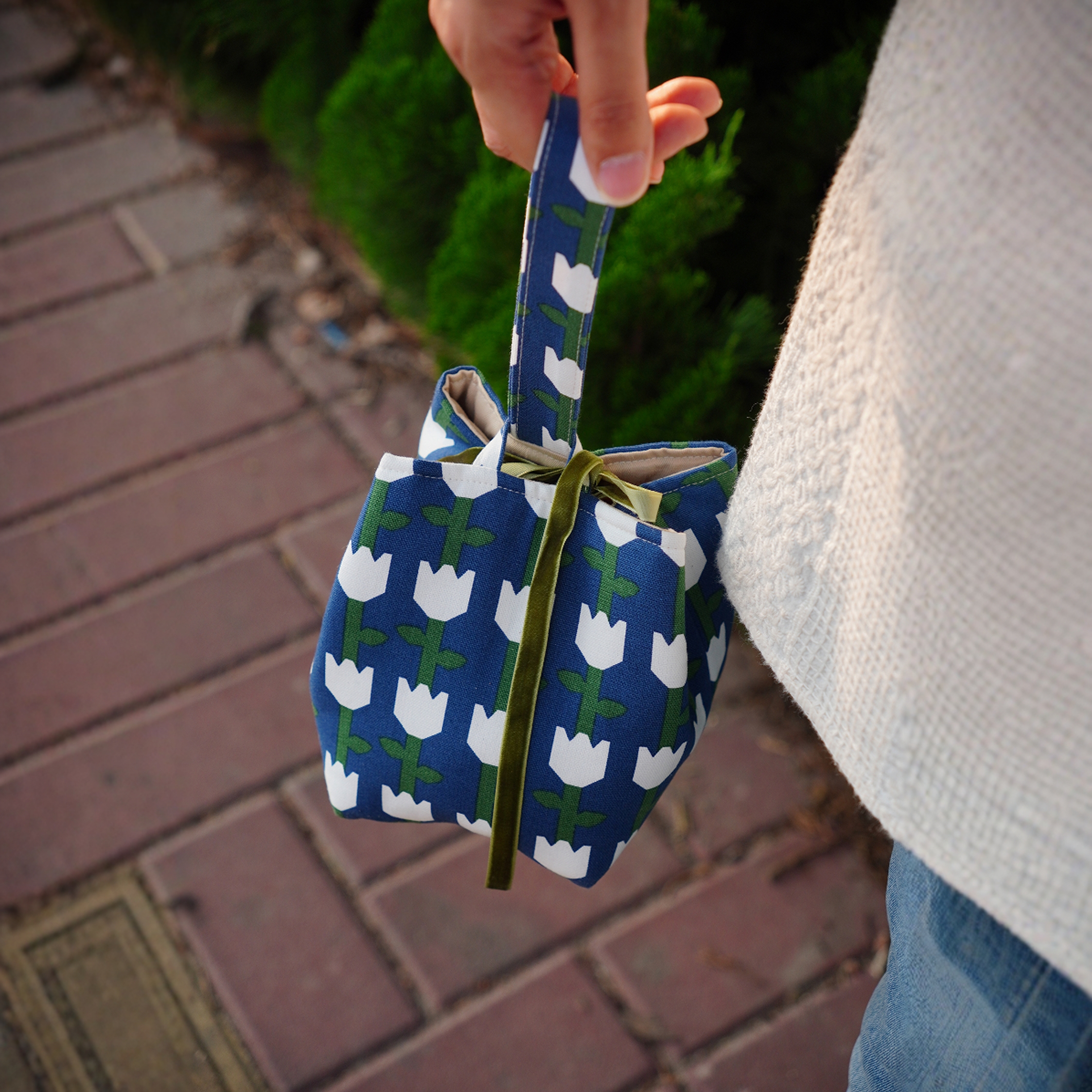 手工布艺棉麻茶具收纳包防摔包