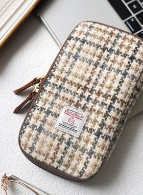 哈里斯粗花呢高颜值烧饼包Harris tweed笔袋多功能便携简约收纳包