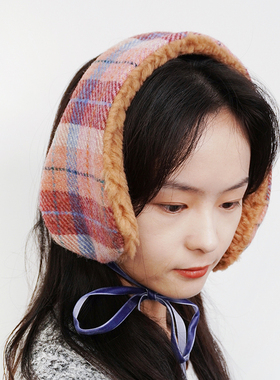 Harris tweed哈里斯粗花呢护耳冬复古保暖耳包耳捂子学生防冻耳套