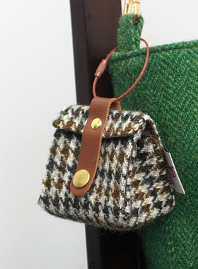 Harris tweed哈里斯耳机包数据线收纳随身充电器迷你包便携数码包