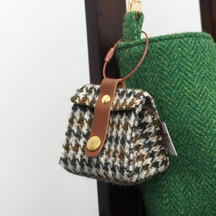 Harris tweed哈里斯耳机包数据线收纳随身充电器迷你包便携数码包