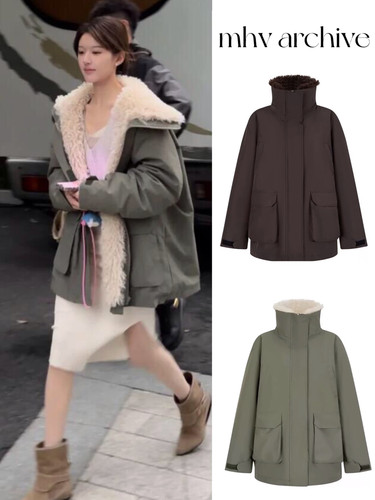 露思同款甜美简约保暖又气质外套