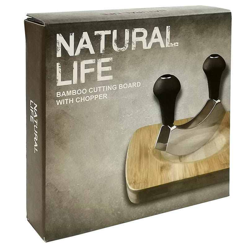 德国5寸不锈钢弯月刀凹圆切板套装香草双切刀摇摆碎菜碾切chopper