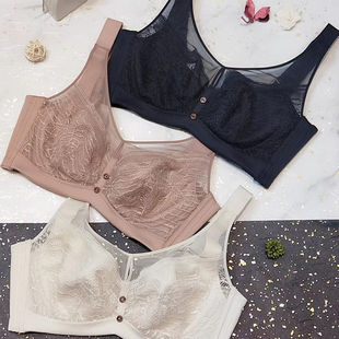 水中花内衣蚕丝莫代尔杯贴合无弹针织面料舒适防凸点加高侧比文胸
