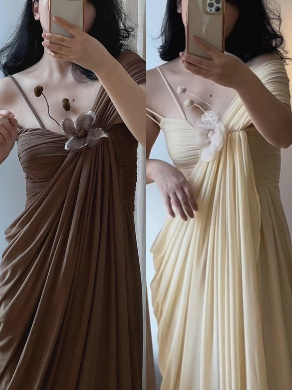 古希腊女祭司的晨晖|晨袍轻婚纱子溪记原创设计一件连衣裙